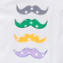 T-Shirt weiß mit Applikation Moustache